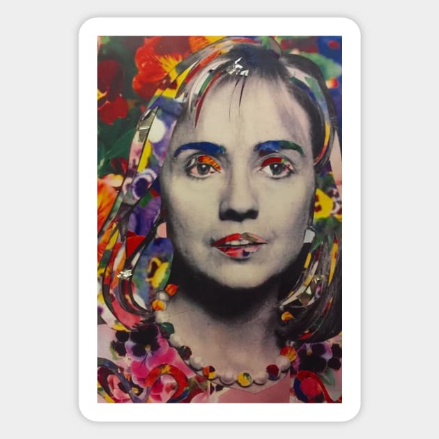 Hillary Sticker by austyndelugoart